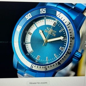 Invicta 45mm Specially Azul Blue Quartz Stainless Steel Watch